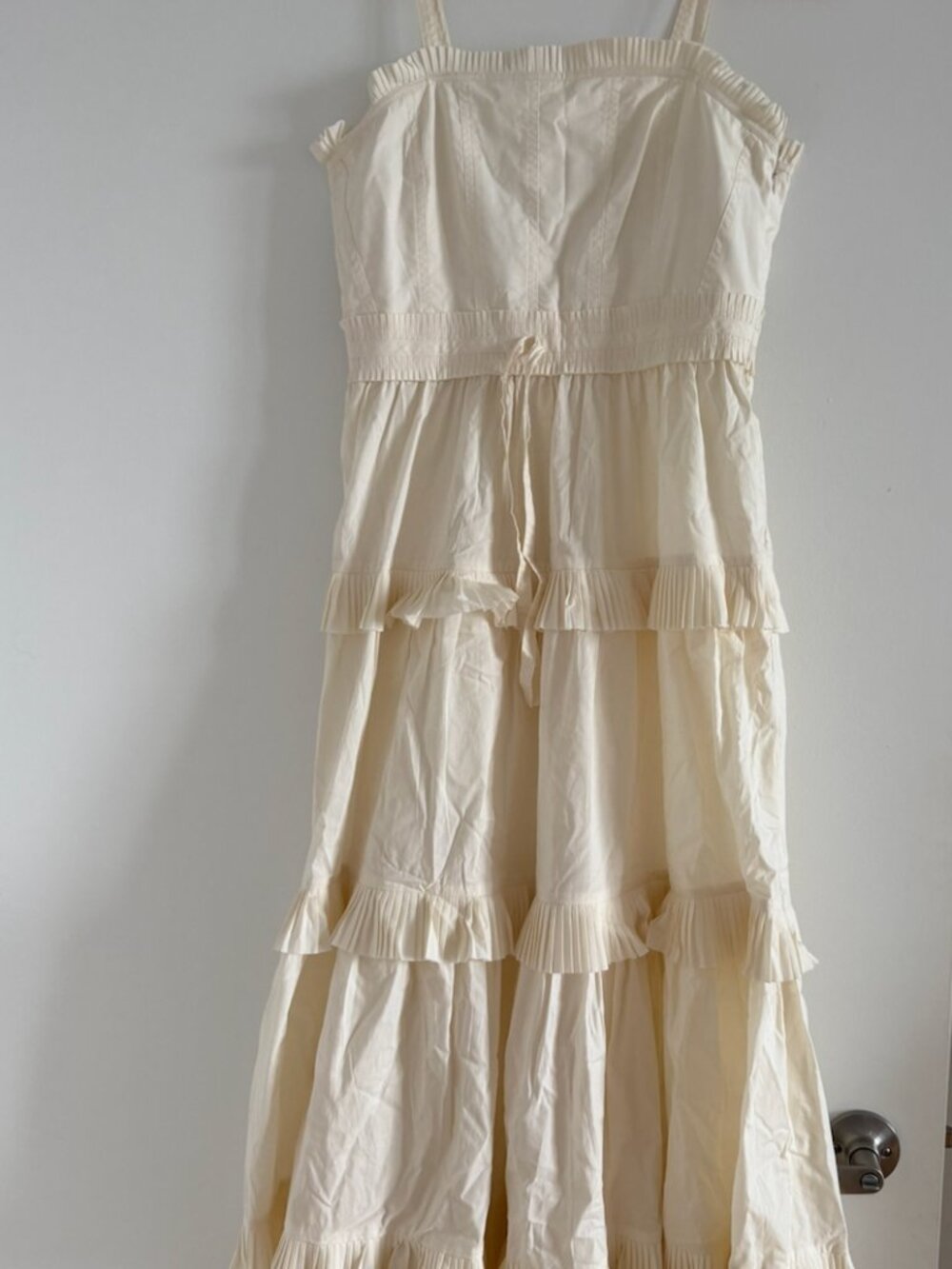 Ulla Johnson White Tier Cotton Lune Dress Size 4